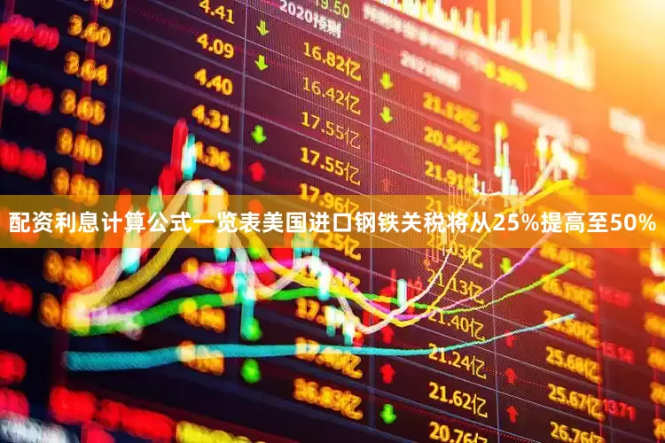配资利息计算公式一览表美国进口钢铁关税将从25%提高至50%